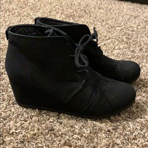Black Wedge Ankle Boot